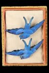 Kingfisher featherwork pins from Canton, China.