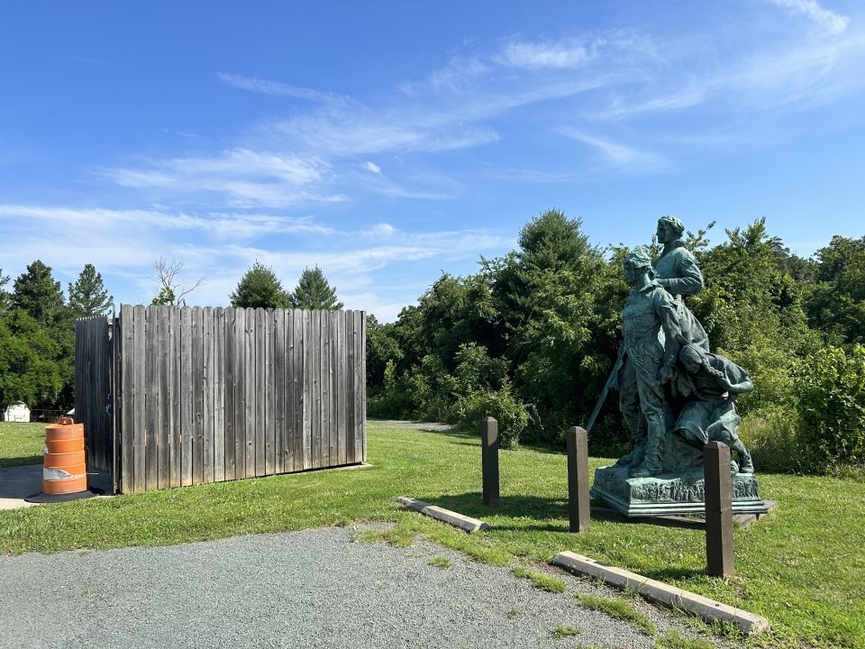 Statue of Lewis and Clark and Sacagawea in Charlottesville, Virginia.