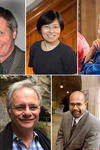 Portraits of the nine faculty members inducted to the academy. 