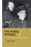 Book cover, displaying a black and white picture in the top half and a yellow fringe in the bottom half. The pictures portrays a woman, standing and mid-speech, while a man in militar uniform sits in front of her, both looking the same way. In the bottom half the name of the book and its author is displayed. 