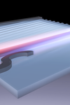 Sound waves are used to scatter light between two channels within a silicon photonic wire